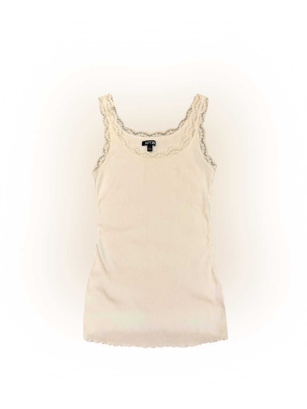 VTG APT. 9 WHITE LACE RIBBED TANK TOP // SIZE SMALL🤍